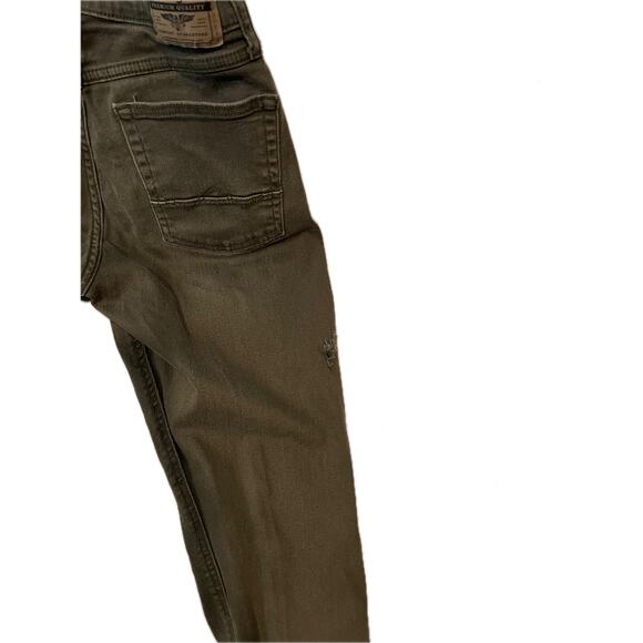 Wrangler Slim Straight Distressed Black Jeans Mens 27x28 - Picture 3 of 6